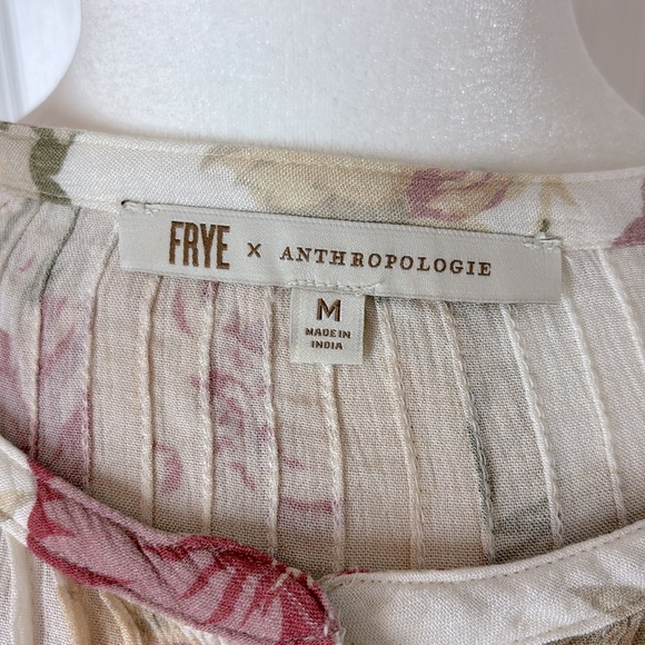 Beautiful flowery FRYE x ANTHROPOLOGIE balloon sleeve shirt - Picture 11 of 15